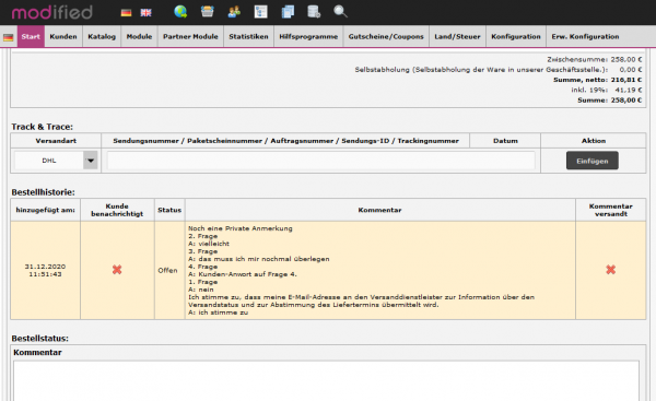 Checkout - zusätzliche Abfragen, Kommentarfelder, Pflichteingaben