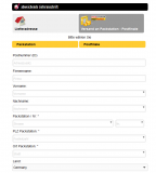 Abweichende Lieferanschrift bei Kundenanmeldung
